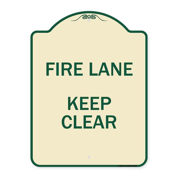 Signmission Fire Lane Keep Clear Heavy-Gauge Aluminum Architectural Sign, 24" x 18", TG-1824-23983 A-DES-TG-1824-23983 - main